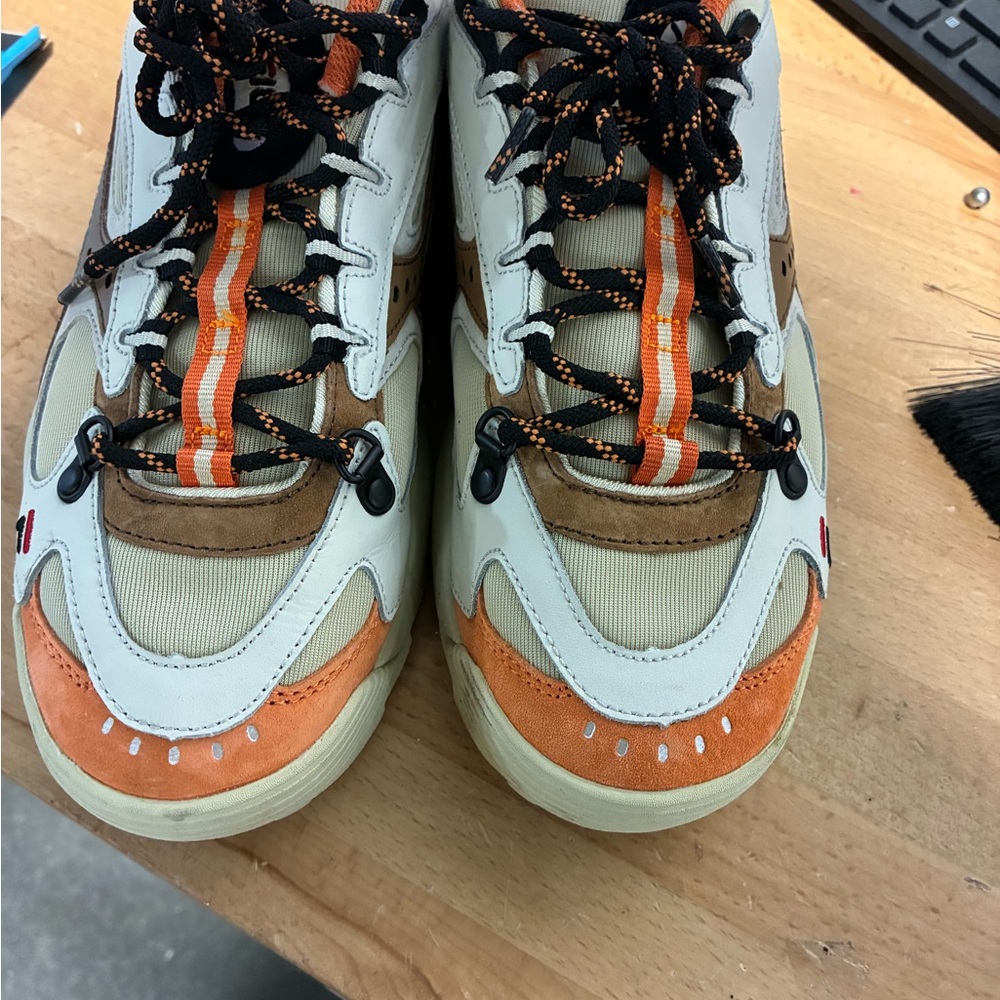 Fila Men's Athletic Shoes in Orange, White, Brown